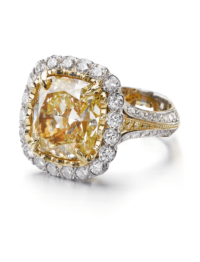 Christopher Designs Yellow Diamond Fashion Ring